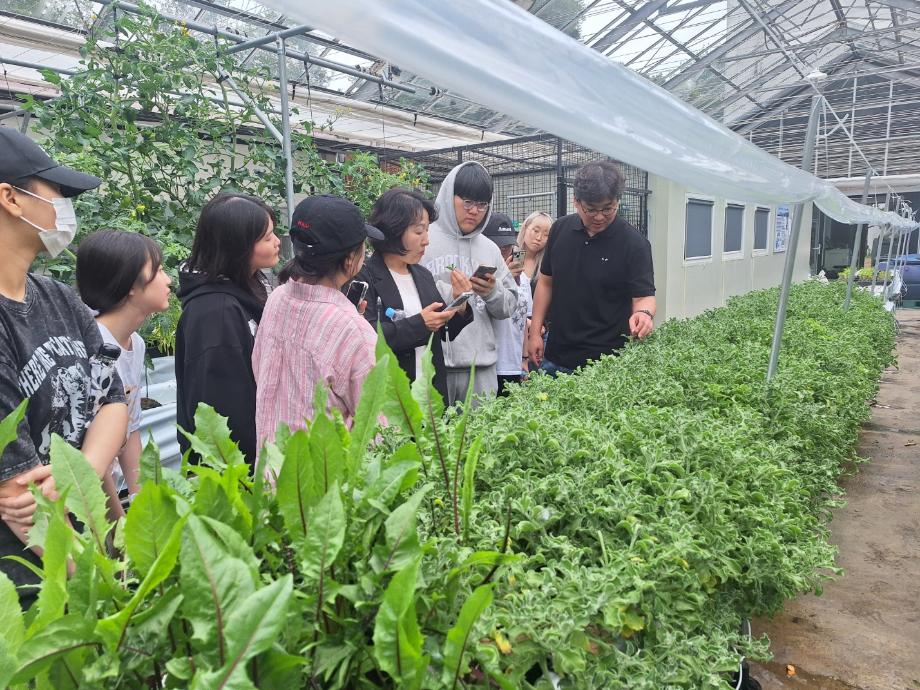 조리원리실습 스마트팜 유리 온실 견학 7